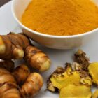 Turmeric rhizomes, fresh, dried, and powdered